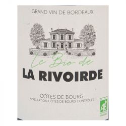 Aoc cotes de bourg rouge bio 2017 le bio de la rivoirde 75cl ar12849 Mixte LA RIVOIRDE