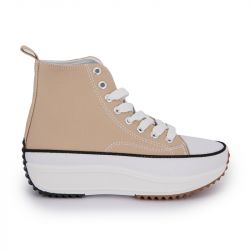 Basket montante toile bayane Femme MANOUKIAN Basket montante toile bayane Femme MANOUKIAN