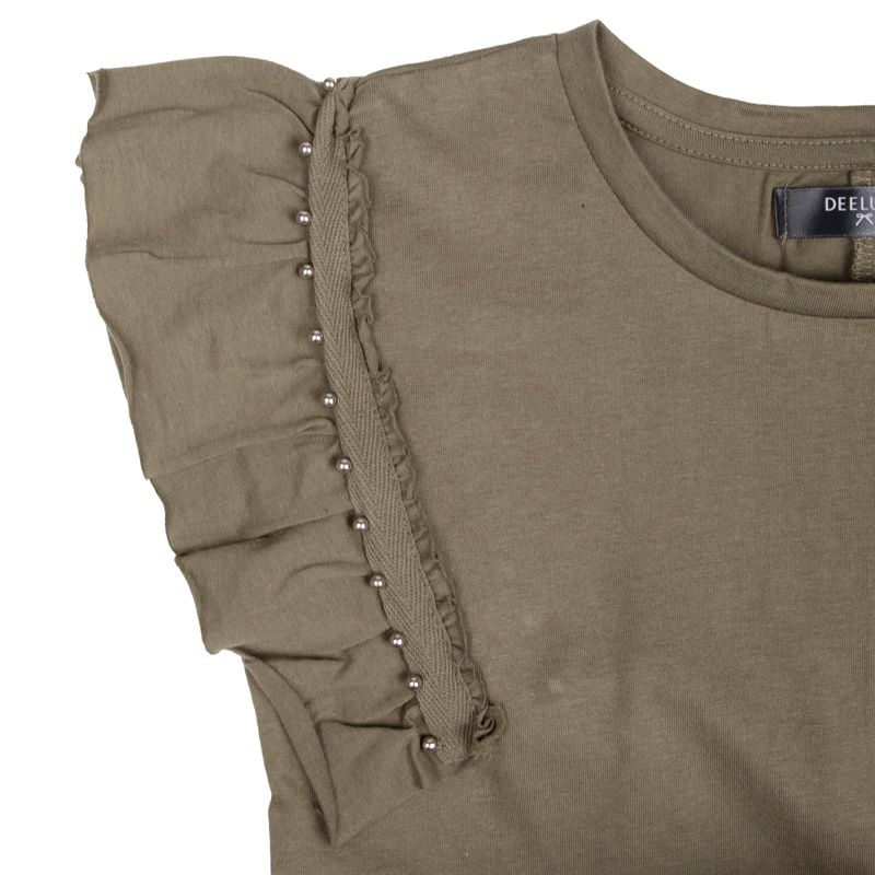 Tee shirt mc kaki emaelle 02v105g-pp girl Enfant DEELUXE 74