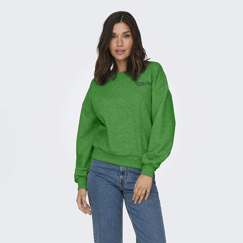 Sweat ml col rond onlsophie green be 15313446 3954 Femme ONLY