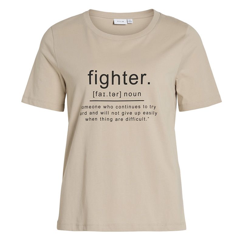 Tee shirt visybilla fighter feather gray 14092082 3949 Femme VILA