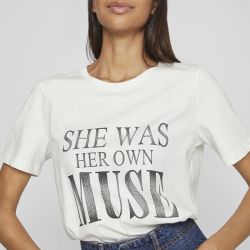 Tee shirt visybilla fighter snow white muse 14092082 3949 Femme VILA