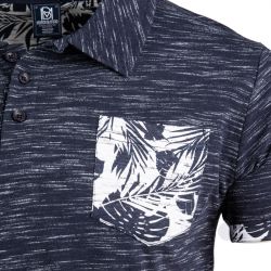 Polo poche contrastee fleur 100% coton assor 24 pietri Homme BLAGGIO