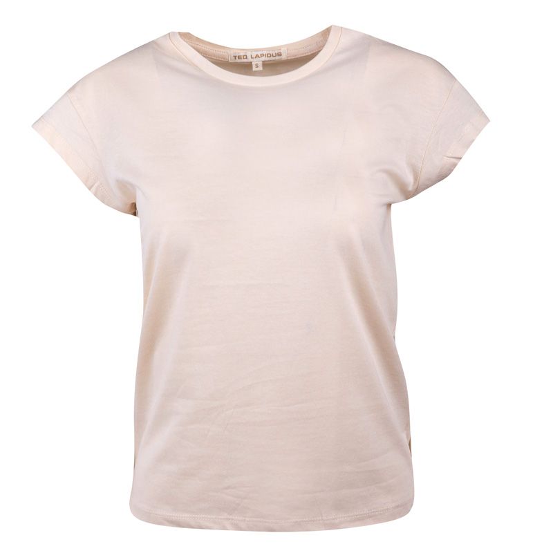 Tee shirt roxane uni col rond Femme TED LAPIDUS