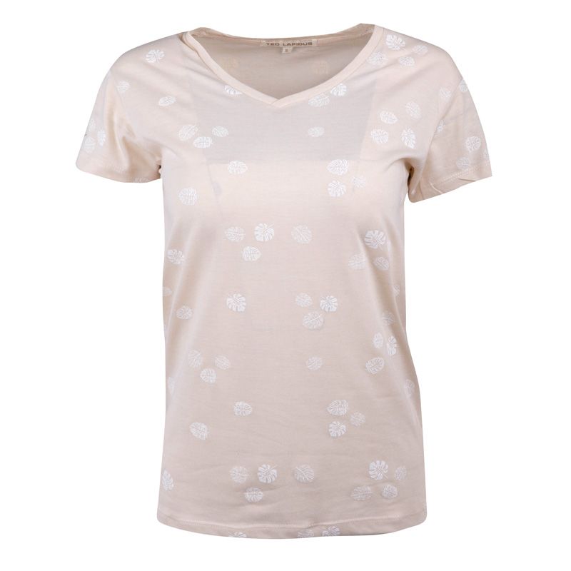 Tee shirt vaiana col v motif Femme TED LAPIDUS
