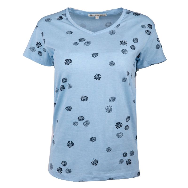 Tee shirt vaiana col v motif Femme TED LAPIDUS