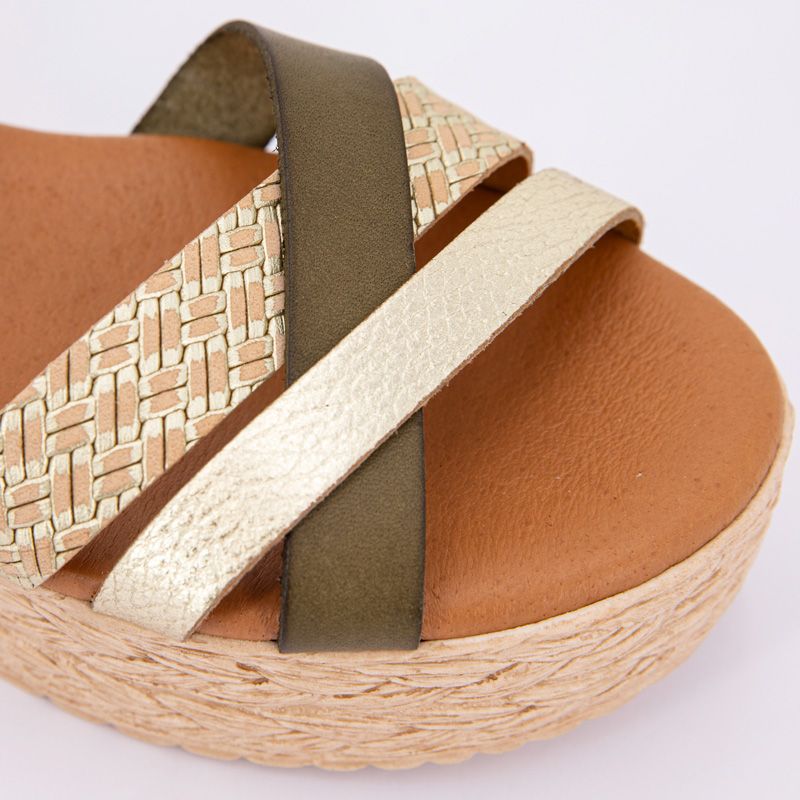 Sandale plateforme multi avellana 63576 36-41 Femme BIOSTOCK