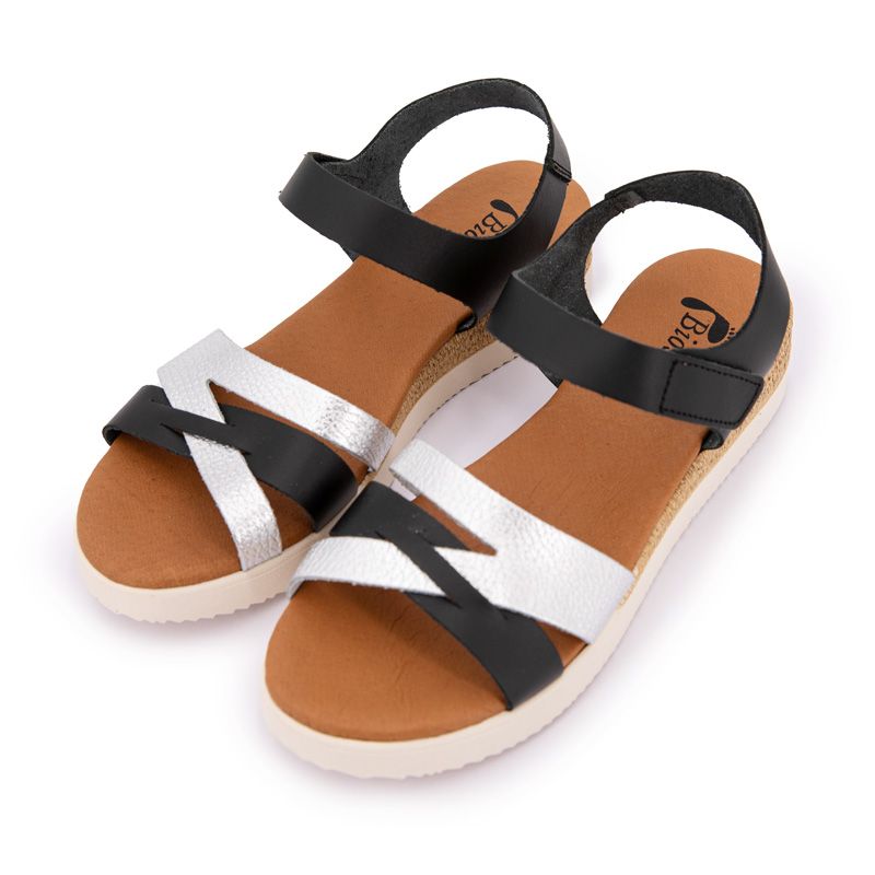 Sandale compensee multi negro 16584 36-41 Femme BIOSTOCK