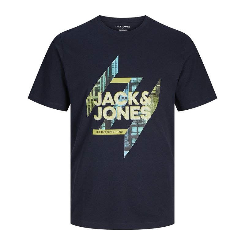 Tee shirt mc jwhspring feeling navy blazer 12263403 4058 Homme JACK & JONES