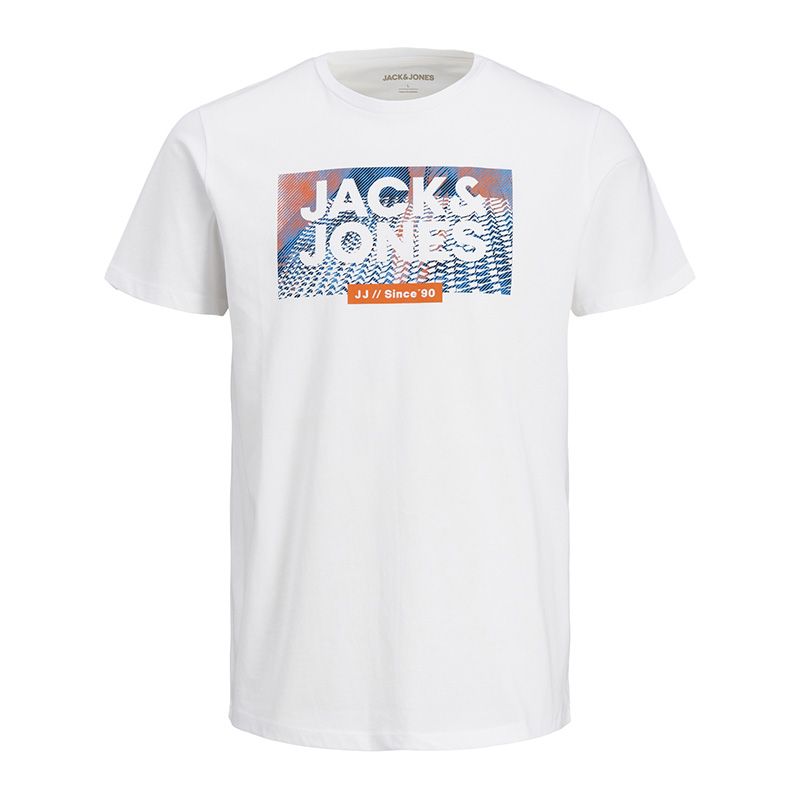 Tee shirt mc jwhspring feeling blanc 12263403 4058 Homme JACK & JONES