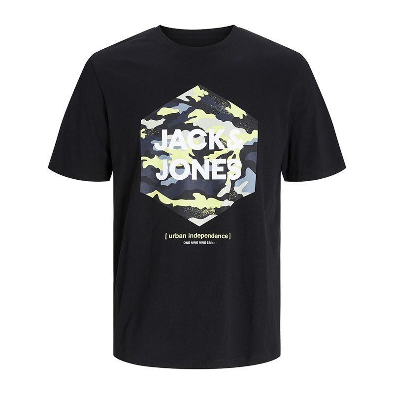 Tee shirt mc jwhprime noir 12263408 4058 Homme JACK & JONES