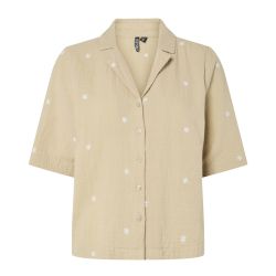 Chemise mc safari bright white em pcmaya Femme PIECES