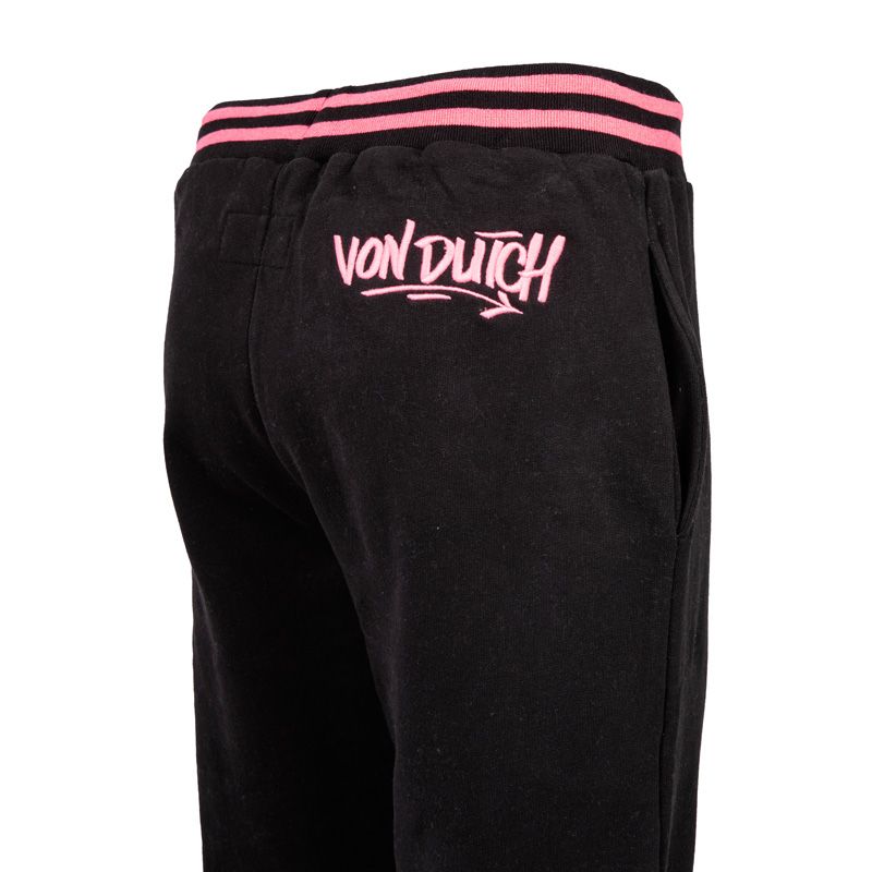 Pant jogging uni + rib contraste vd/2/jog/clap/nr Femme VON DUTCH