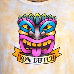Crop top tye & dye et print devant strass vd/2/trc/tika/tdy Femme VON DUTCH Crop top tye & dye et print devant strass vd/2/trc/tika/tdy Femme VON DUTCH
