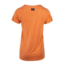 Tee shirt mc col v fluide et logo strass vd/2/tvc/roon/n Femme VON DUTCH