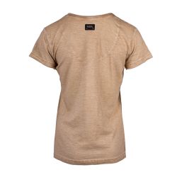 Tee shirt mc col v strass ton sur ton devant vd/2/tvc/oasis/be Femme VON DUTCH