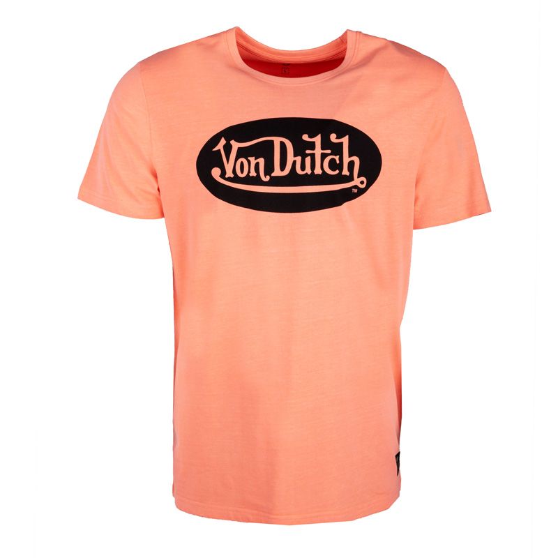 Tee shirt front couleur fluo logo imprime devant vd/1/trc/front/no Homme VON DUTCH