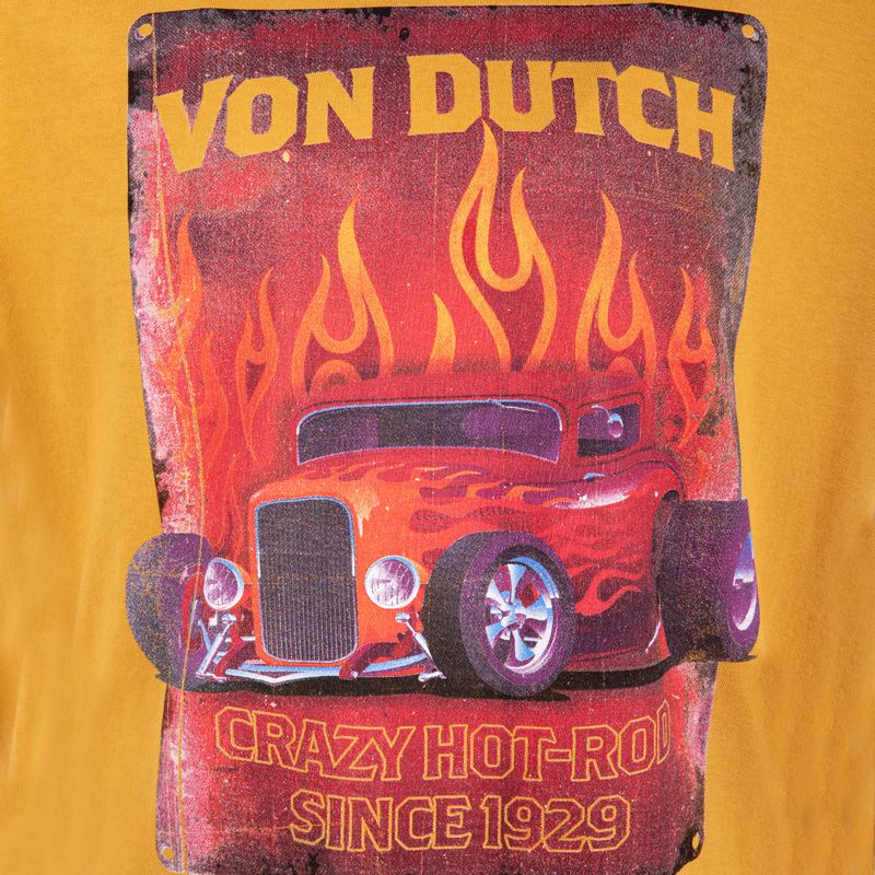 Tee shirt mc regular fit col rond print devant vd/1/trc/crazy/m Homme VON DUTCH