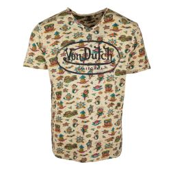 Tee shirt ron allover print logo imprime devant vd/1/tvc/ron/pm Homme VON DUTCH Tee shirt ron allover print logo imprime devant vd/1/tvc/ron/pm Homme VON DUTCH
