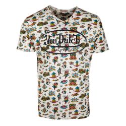 Tee shirt ron allover print logo imprime devant vd/1/tvc/ron/pm Homme VON DUTCH Tee shirt ron allover print logo imprime devant vd/1/tvc/ron/pm Homme VON DUTCH