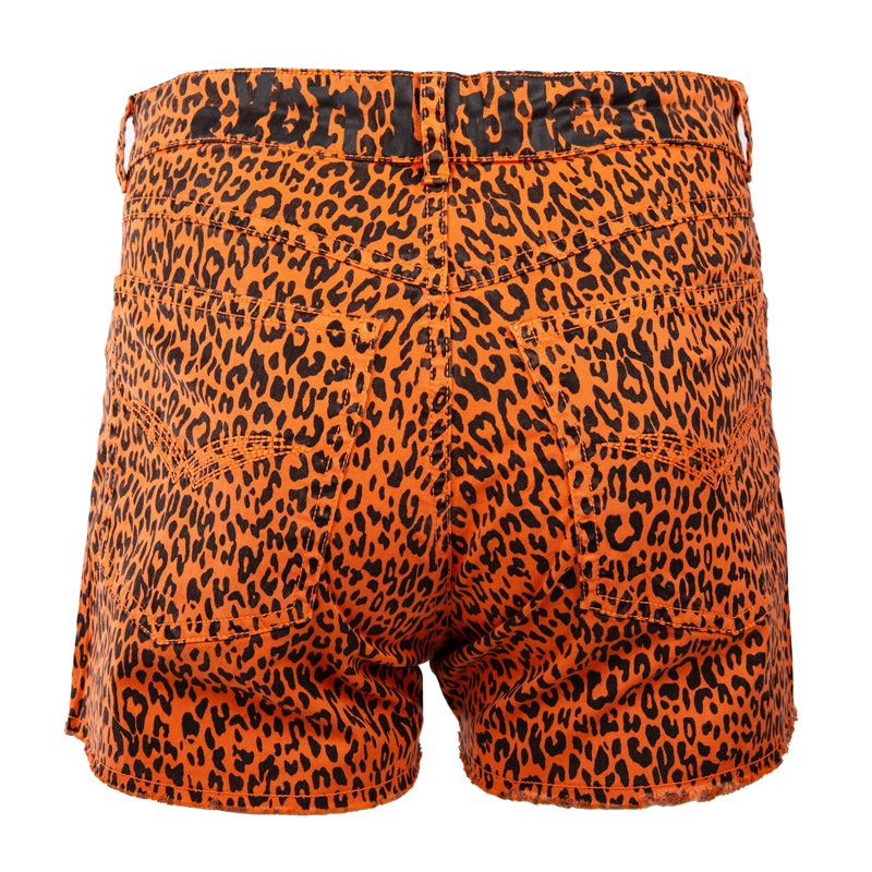 Short toile confort allover leopard print ceinture vd/2/sh/spicy/nol Femme VON DUTCH