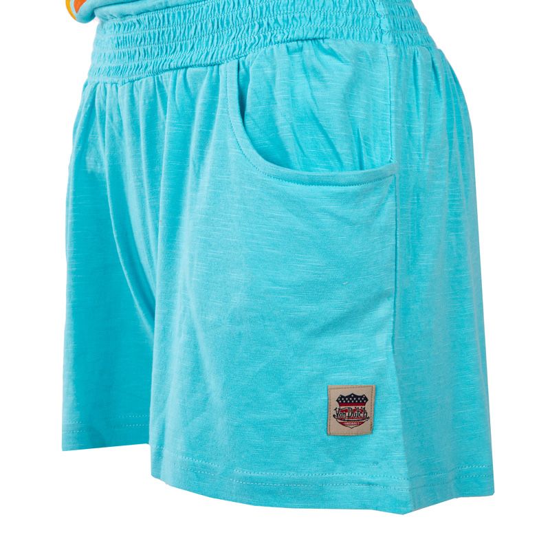 Combishort bleu sans manches print devant Femme VON DUTCH à prix