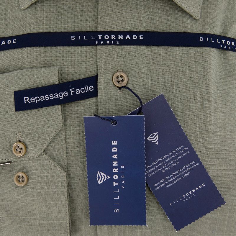 Chemise ml col noir regular fit bil502linreg s/xxl Homme BILL TORNADE