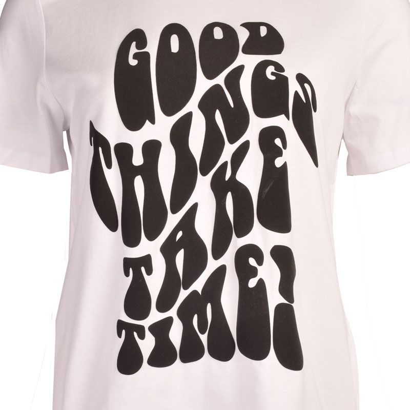 Tee shirt mc bright white pcjada 17150663 4101 Femme PIECES