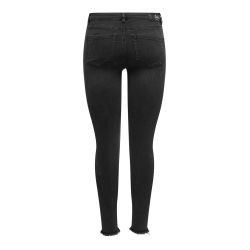 Jeans dark blue denim onlwow mid waist sk ank gua ot 15318577 4113 Femme ONLY