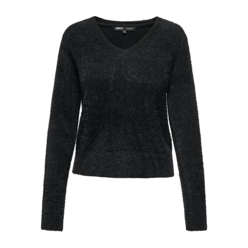 Pull ml noir onlella piumo ls v-neck nca knt 15259562 4114 Femme ONLY