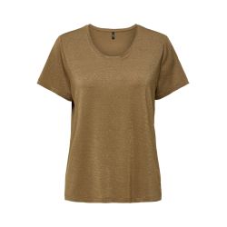 Tee shirt mc toasted coconut onlharly ss uneck top cs jrs outle 153233 Femme ONLY