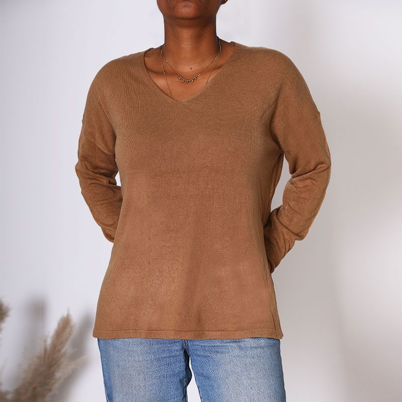 Pull fin col v victoria Femme ONLY