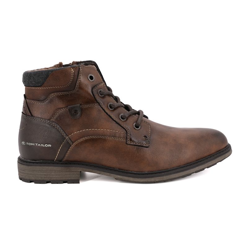 Bottines de travail doublure fausse fourrure avec lacets Homme TOM