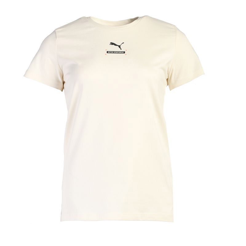 Tee shirt basique crème col ras de cou Femme PUMA