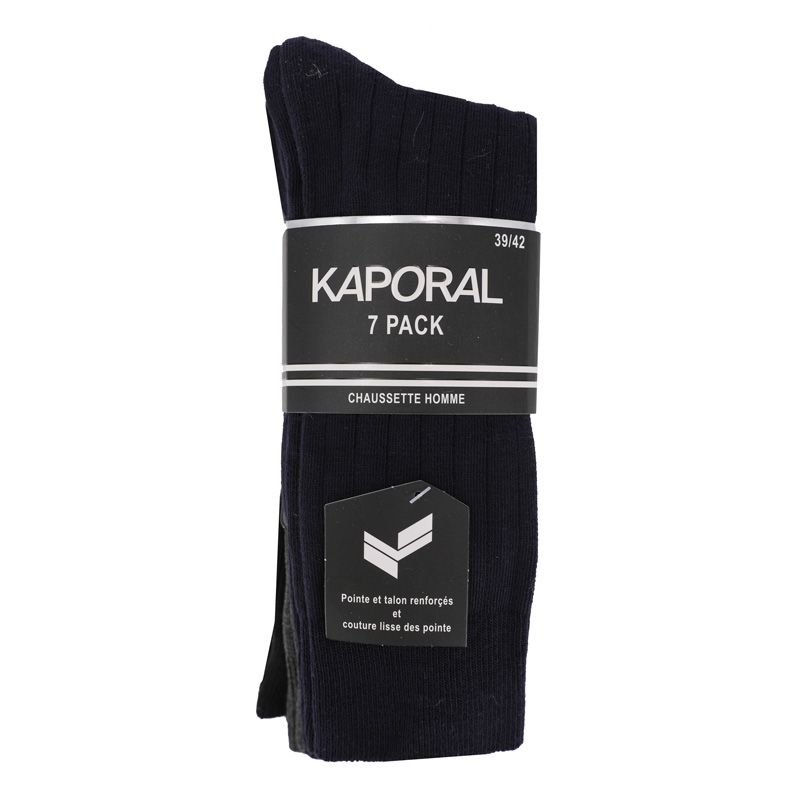 Chaussettes ville pack de 7 fabricio 39 au 46 Homme KAPORAL