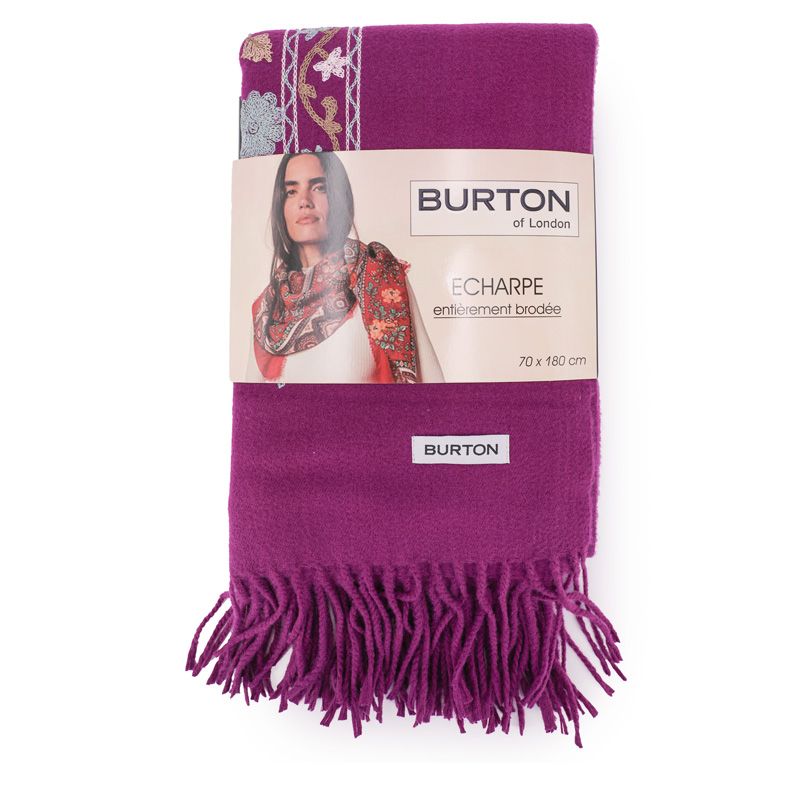 Famata echarpe femme brodee Femme BURTON OF LONDON