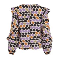 Haut ml vifisker l/s frill top /rx 14079871 Femme VILA
