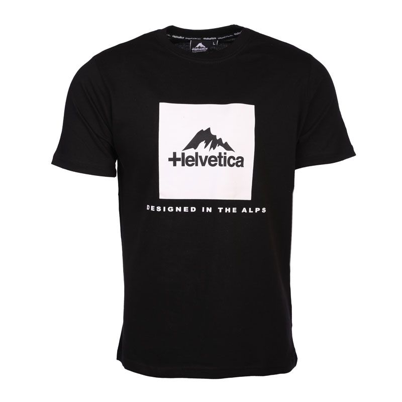 Tee shirt black manche courte avec logo 12 azul Homme HELVETICA