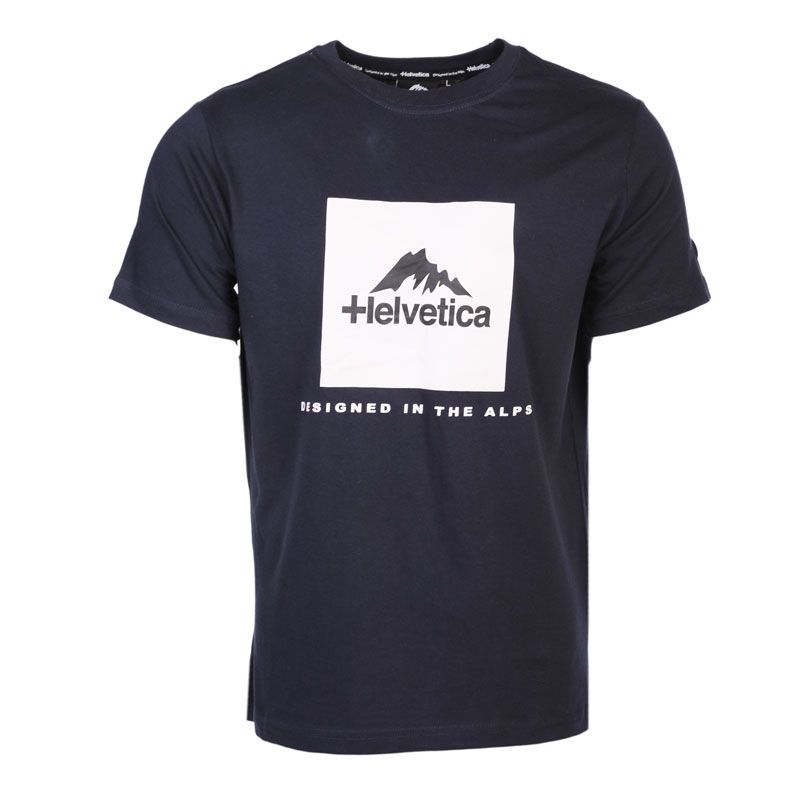 Tee shirt black manche courte avec logo 12 azul Homme HELVETICA