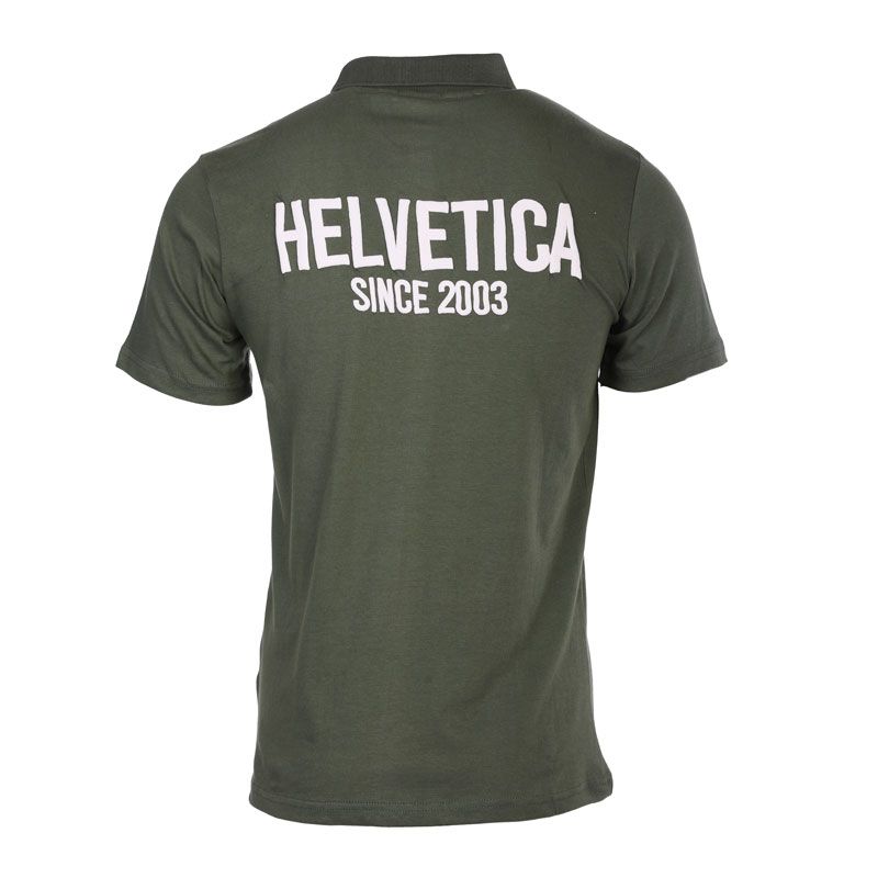 Polo khaki manche courte avec logo 14 grenoble Homme HELVETICA
