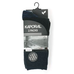 Pack de 2 chaussettes homme chaleur tyron 39-42/43-46 Homme KAPORAL Pack de 2 chaussettes homme chaleur tyron 39-42/43-46 Homme KAPORAL