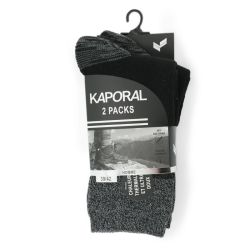 Pack de 2 chaussettes homme chaleur tyron 39-42/43-46 Homme KAPORAL Pack de 2 chaussettes homme chaleur tyron 39-42/43-46 Homme KAPORAL