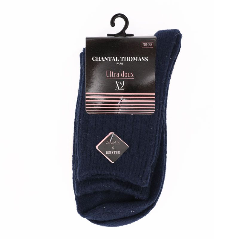 Lot de 2 chaussettes ultra doux athanais 36/38 - 39/41 Femme CHANTAL THOMASS