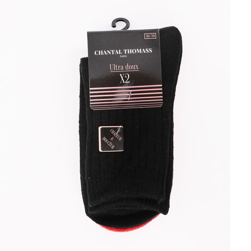 Lot de 2 chaussettes ultra doux athanais 36/38 - 39/41 Femme CHANTAL THOMASS