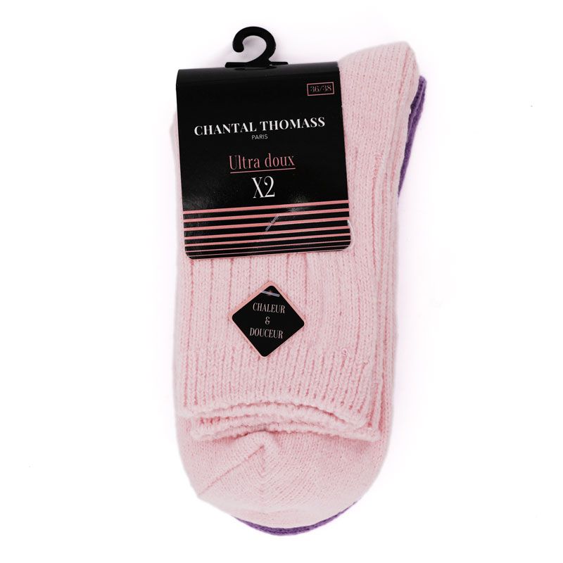 Lot de 2 chaussettes ultra doux athanais 36/38 - 39/41 Femme CHANTAL THOMASS