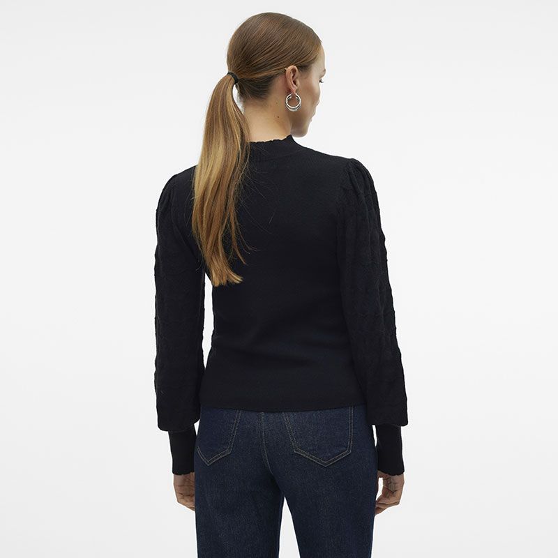 Pullover black vmlimone ls highneck 10310809 Femme VERO MODA