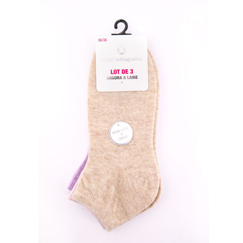 Lot de 3 chaussettes simona 36/38 - 39/41 Femme LULU CASTAGNETTE