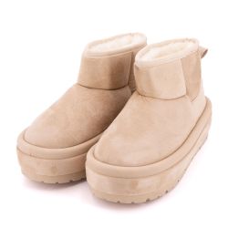 Bottine courte fourree lindy tissu contour du 37 au 41 Femme BURTON OF LONDON