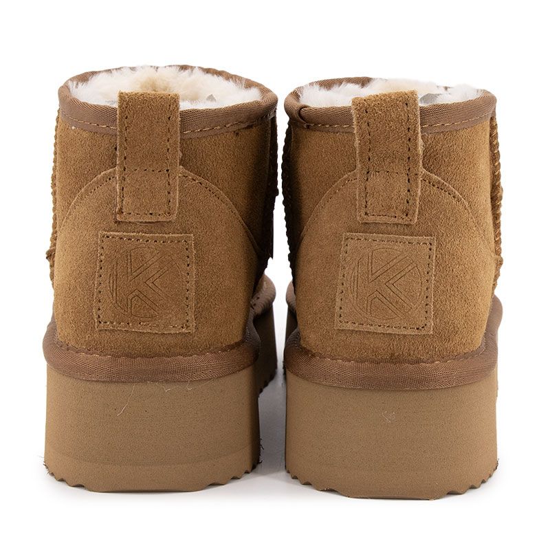 Bottine beige plateforme fourree k41209 du 36 au 40 Femme KELARA