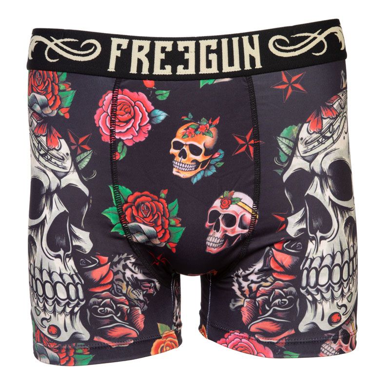 Boxer microfibre old school tattoo fgpa66/1/bm Homme FREEGUN